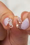 Heliophilia Silver Pendientes de Plata de Ley 925 con Oro Rosa y Circón